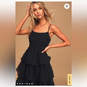 Stunning black tiered dress! NWOT!